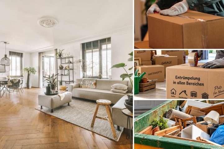 Wohnungsauflösung in Marburg: Kartons werden verpackt, Sperrmüll entsorgt und die Wohnung sauber übergeben
